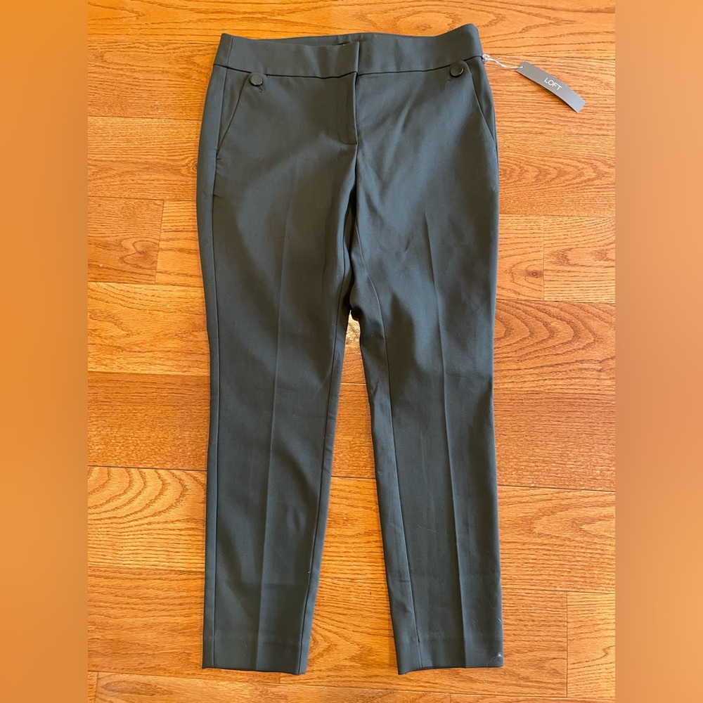 LOFT Black Slim Ankle Trousers